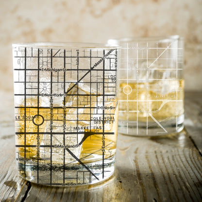 City Map Glass Cup