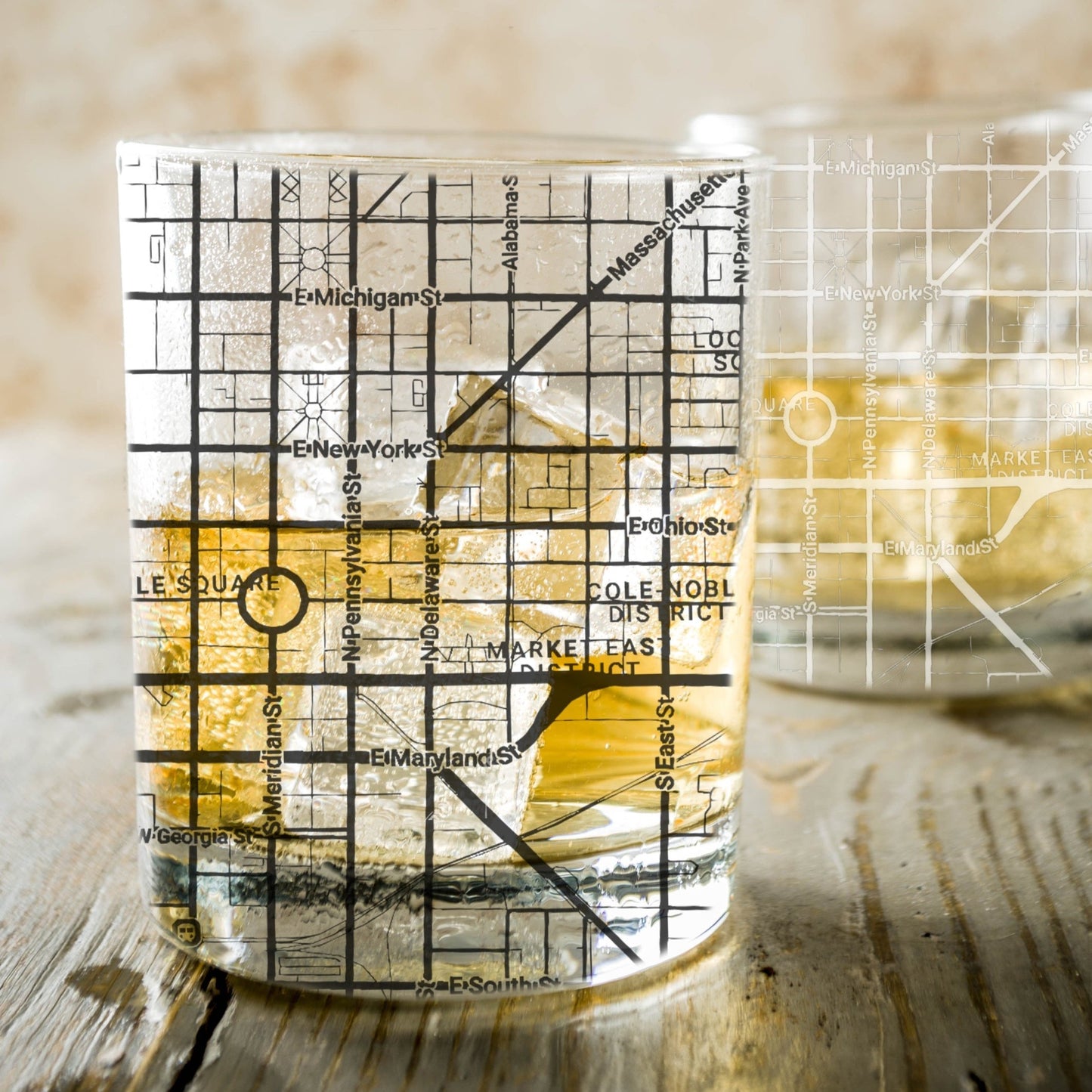 City Map Glass Cup