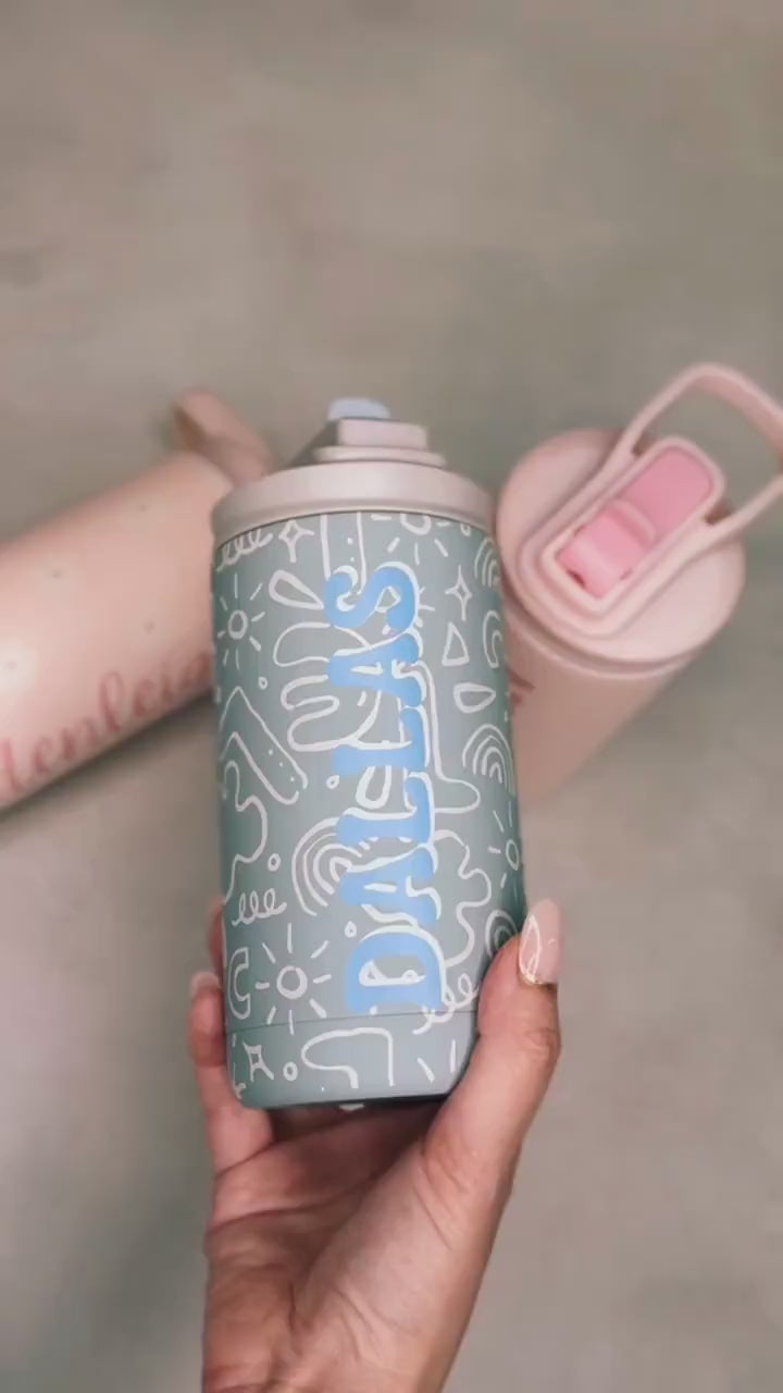 Personalized Name Water Bottle for Kids, Custom Name Stainless Steel Boy Sport Bottle, Customized Girl Insulated Tumbler, Toddler Water Cup