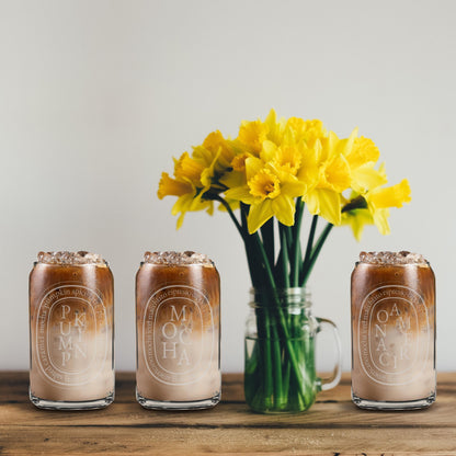 Pumpkin Glass Can Cup